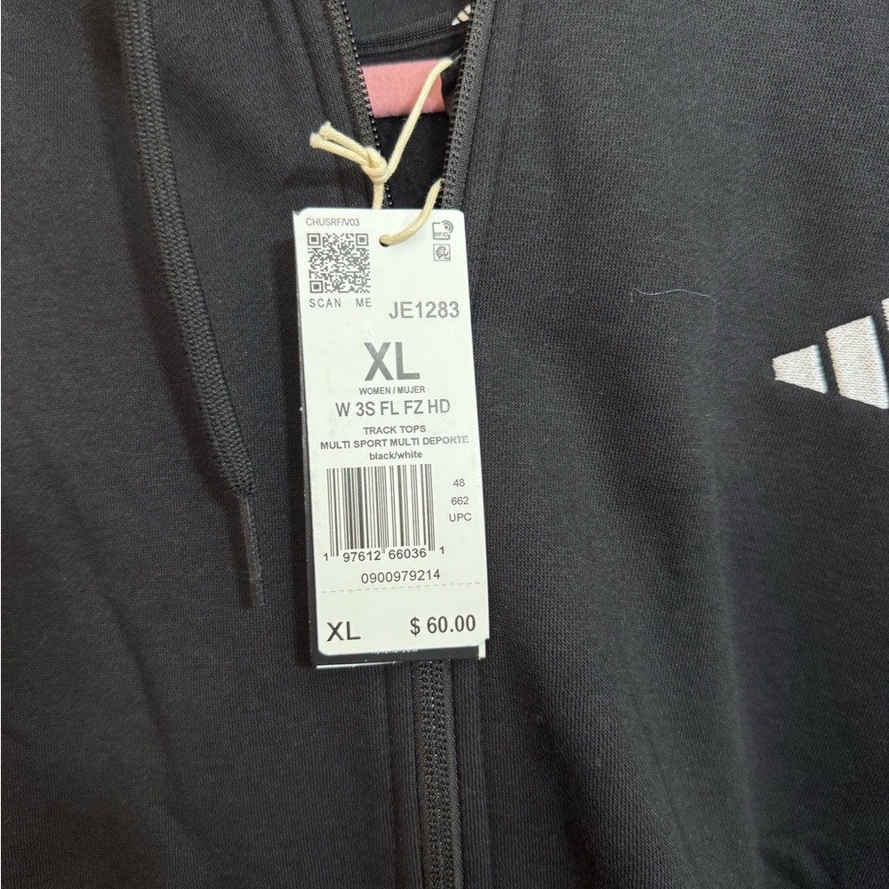 Adidas Black Full-Zip Hoodie